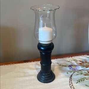 Elegant Black wood base Candle Holder